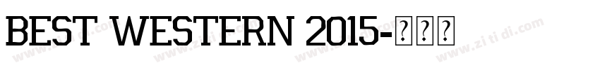 Best Western 2015字体转换
